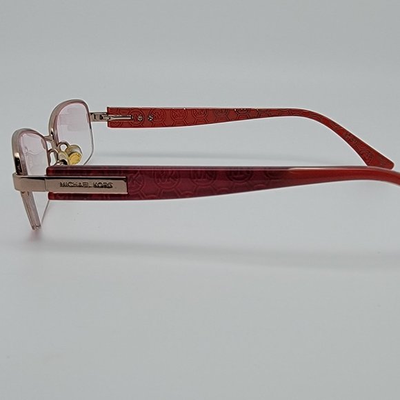 *SOLD* Michael Kors MK361 780 Gold Crystal Red Semi Rimless Eyeglasses Frame - Picture 4 of 14